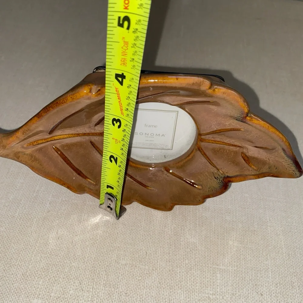 Sonoma‎ Fall Thanksgiving Leaf-Shaped Brown Picture photo Frame Small
